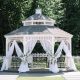 Outdoor gazebo wedding decor