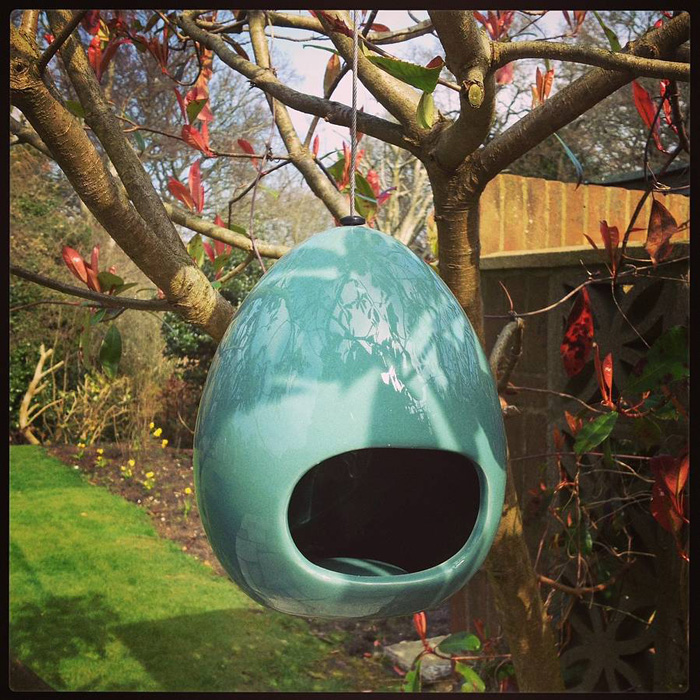 Outdoor easter egg decor