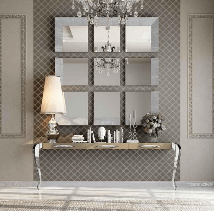 Living room wall decor mirrors