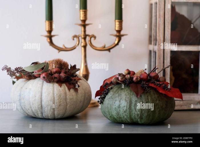 Outdoor fall pumpkin decor