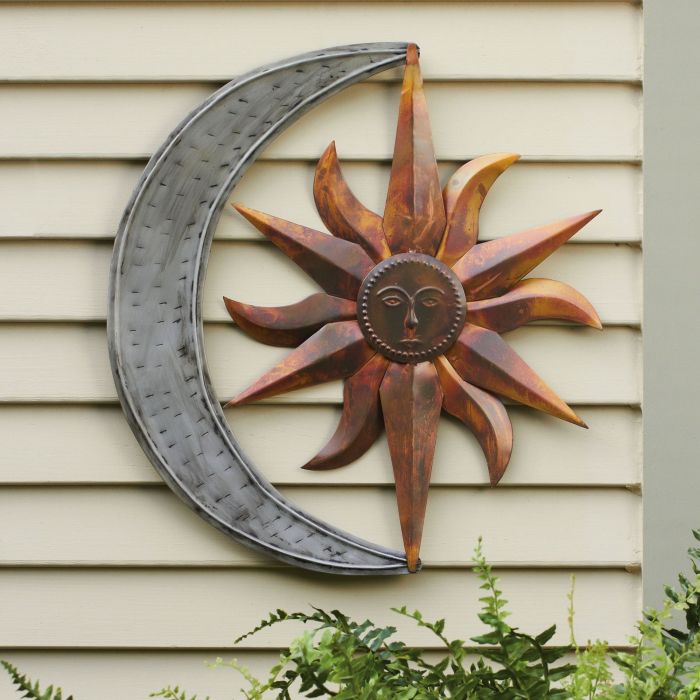 Large metal outdoor wall decor