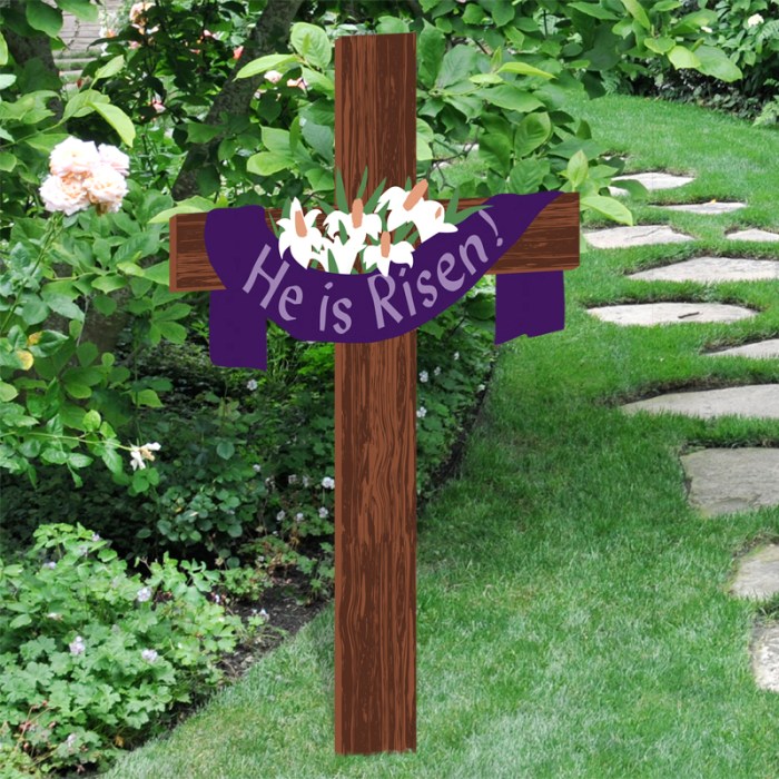 He is risen outdoor decor