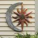 Outdoor sun wall decor