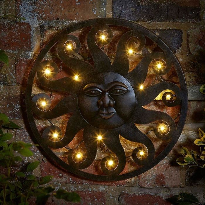 Outdoor sun wall decor